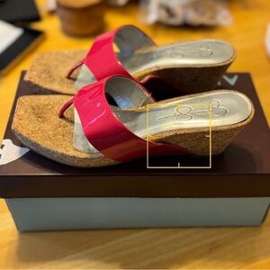 Jessica Simpson Pink Wedge Sandals Sz 7